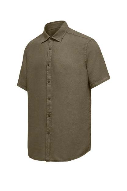 Bomboogie Camicia Uomo Regular Fit Lino SM7790TLI2_350 – Desert Sage