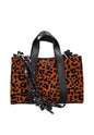 Mini Bag SUN68 in Camoscio Animalier – Borsa a Mano con Charm Donna