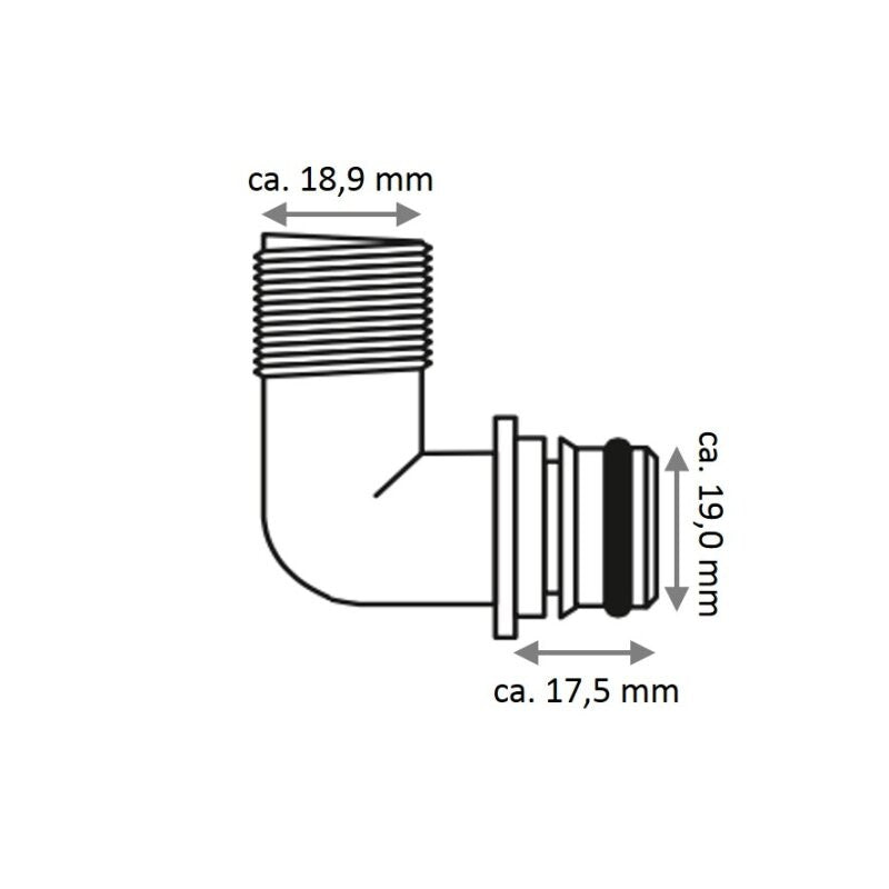 Flojet Raccordo Qest 1/2' 90° EPDM