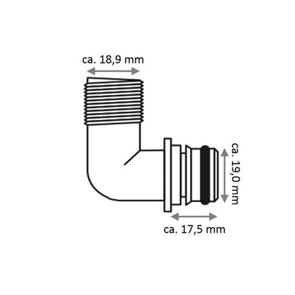 Flojet Raccordo Qest 1/2' 90° EPDM