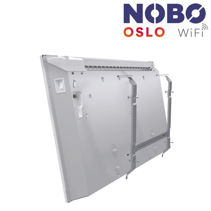Radiatore elettrico norvegese NOBO OSLO WiFi 1000W perfetto per ambienti fino a 20 m², riscaldamento uniforme ed ecologico.