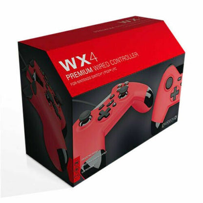 Gioteck Wx4 Premium Kabelgebundener Controller Nintendo Switch/Ps3/Pc Kabelgebundener Joystick Rot