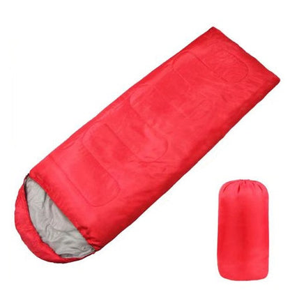 Schlafsack 10° Sommer/Winter Kapuze Camping Wasserdicht 210X70 Rot