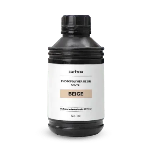RESINA UV ZORTRAX - DENTALE - 500 ML - BEIGE
