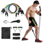 Set of 10 Resistance Bands for Fitness Gym with Handles