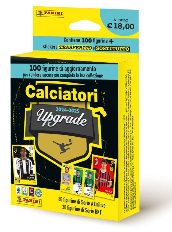 PANINI Stickers Calciatori 2024-25 Upgrade Set - 100 Figurine Calcio Serie A