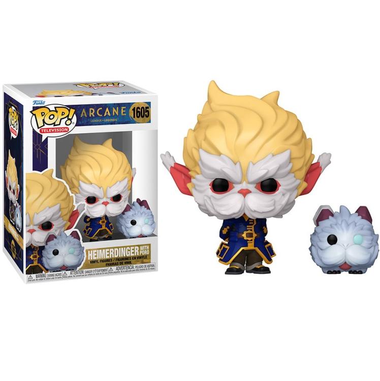 Funko Pop ! Television Arcane League Of Legends - (1605) Heimerdinger W/ Poro 9cm