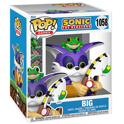 Funko Pop ! Games Sonic The Hedgehog (1058) Big Vinyl Figure 9Cm Statuetta