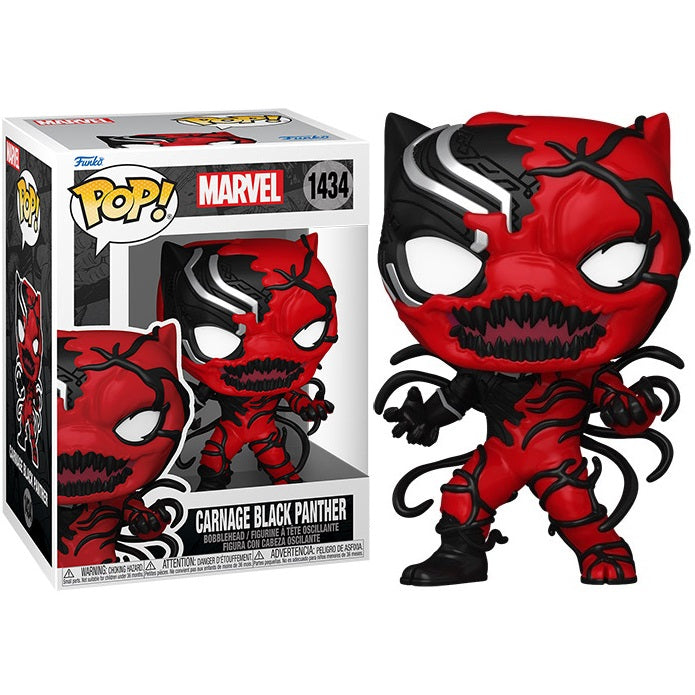 Funko Pop! Marvel (1434) Carnage Black Panther Vinyl Figure 9Cm Figurine