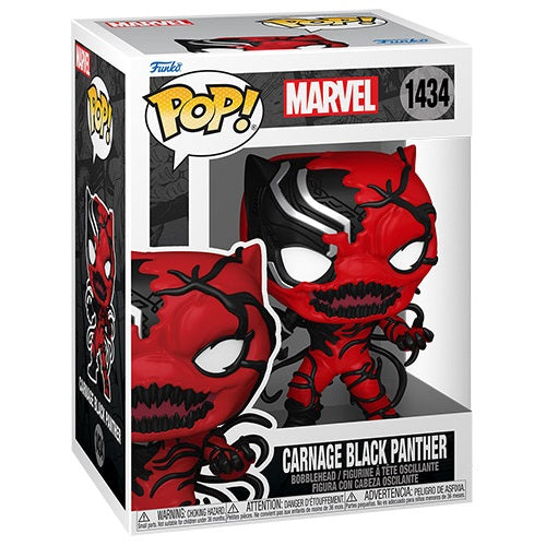 Funko Pop! Marvel (1434) Carnage Black Panther Vinyl Figure 9Cm Figurine