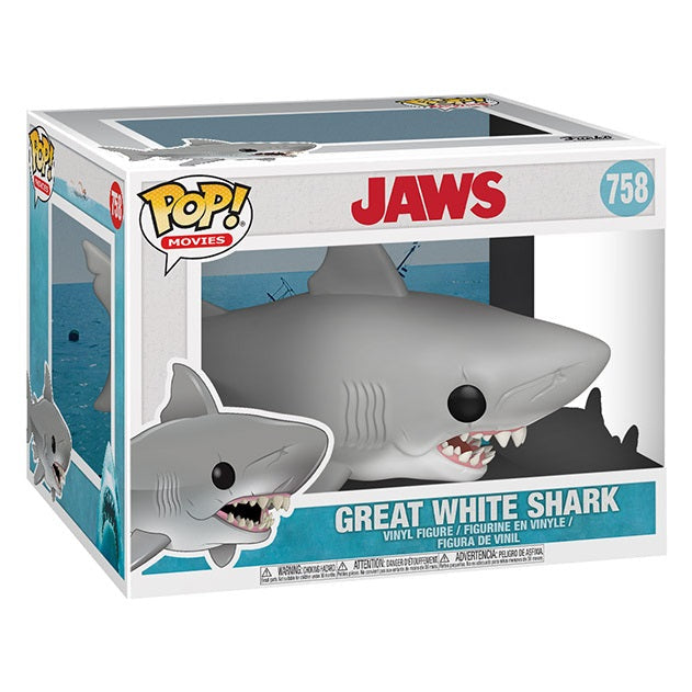 Funko Pop! Movies – (758) Jaws (Der Weiße Hai) Figur Großer Weißer Hai 15 cm