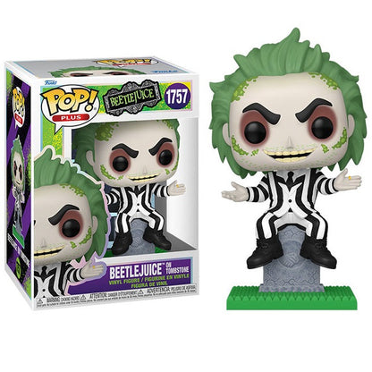 Funko Pop ! Plus - Beetlejuice (1757) Beetlejuice On Tombstone Vinyl Figure 9cm