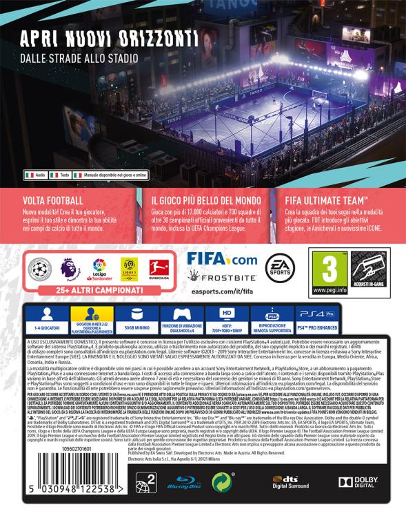 Fifa 20 PS4 Italienisch Spiel Playstation 4 Videospiel Neu Fifa 2020 Versiegelt