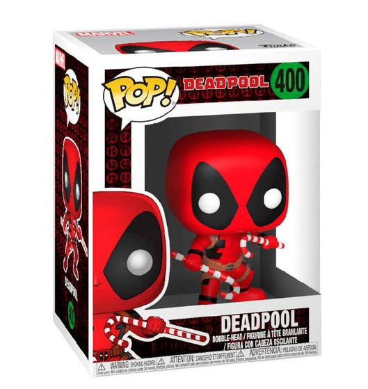 Funko Pop! Marvel Deadpool (400) Candy Canes Deadpool Figur Bobble Vinyl 9cm