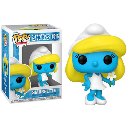 Funko Pop! Television Schlümpfe - (1516) Schlumpfine Figur The Smurfs Smurfette 9Cm