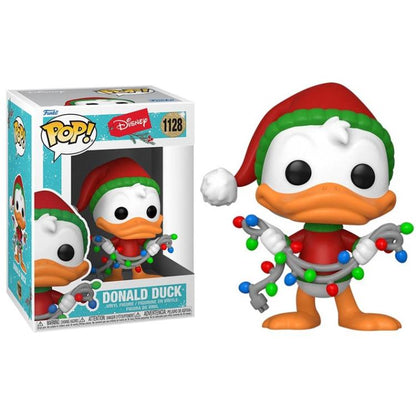 Funko Pop ! Disney Holiday - (1128) Donald Duck Vinyl Paperino Figure 9Cm Natale