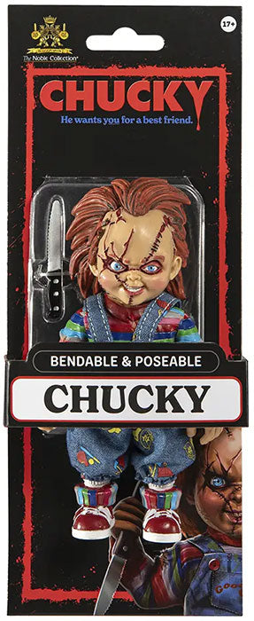 BENDYFIGS - HORROR CHUCKY ACTIONFIGUR 15CM NOBLE COLLECTION MÖRDERPUPPE