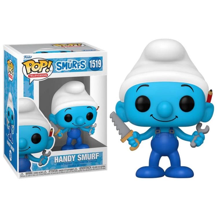 Funko Pop ! Television I Puffi - (1519) Puffo Inventore Handy The Smurfs 9Cm