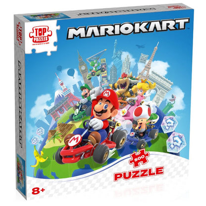 Puzzle 500 Teile Mario Kart Around The World - Swiitch 2 Nintendo + Poster Moves