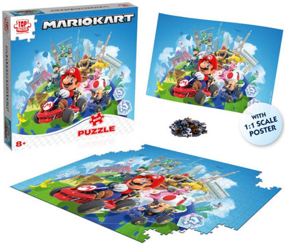 Puzzle 500 Teile Mario Kart Around The World - Swiitch 2 Nintendo + Poster Moves