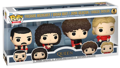 Funko Pop! 4er-Pack Queen – Freddie Mercury, Brian May, John Deacon, Roger Taylor