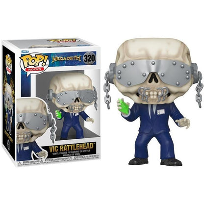 Funko Pop! Rocks - Megadeth Vic Rattlehead (320) Vinyl-Figur 9cm Rock Totenkopf