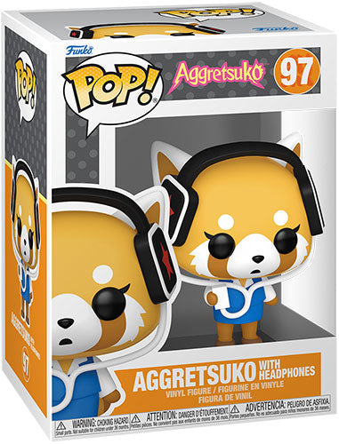Funko Pop ! Animation Aggretsuko - (97) Aggretsuko W/ Headphones Figure 9Cm
