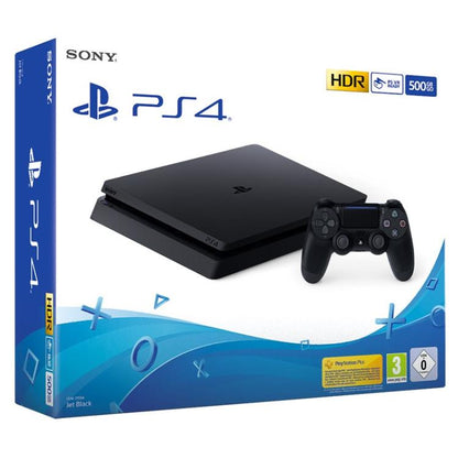 Sony Konsole Playstation 4 Ps4 Slim 500GB D-Chassis Schwarz Italien 2 Jahre Garantie