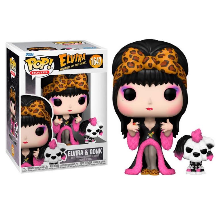 Funko Pop! Movies Elvira: Herrin der Dunkelheit (1647) Elvira & Gonk Figur 9 cm