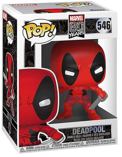 Funko Pop ! Marvel Deadpool 80Th - (546) Deadpool Figure 9Cm Classic Bobble