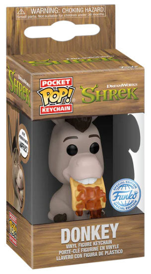 Funko Pop! Schlüsselanhänger Pocket Shrek 30th - (Donkey) Esel Figur Schlüsselanhänger