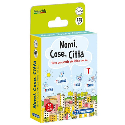 Clementoni Namen Dinge Städte Deluxe Gesellschaftsspiel Italienisch Pocket 7+