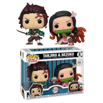 Funko Pop! Animation Demon Slayer – 2er Pack Tanjiro & Nezuko Special Edition Exm