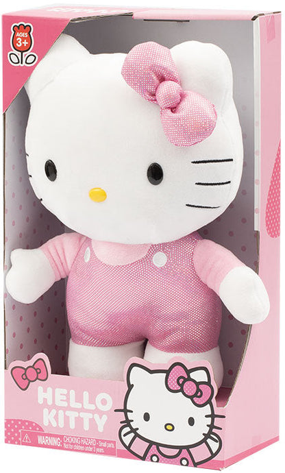 Hello Kitty Plüschtier, Satinkleid Rosa, 30 cm, weiches Kuscheltier, Kollektion Plh1075