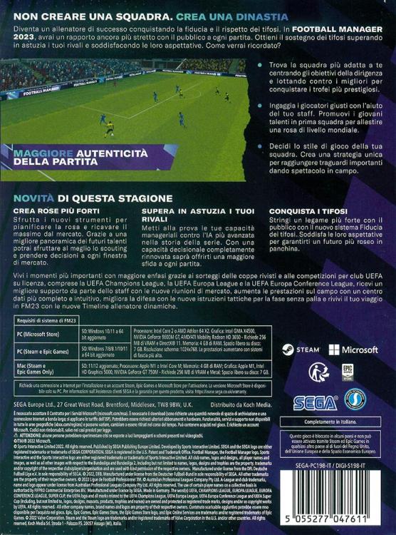 Football Manager 2023 PC Videospiel Deutsch Neu Computerspiel Versiegelt