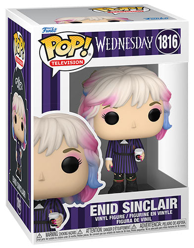 Funko Pop ! Television - Wednesday (1816) Enid Sinclair (W/ Coffee) Vinyl Figure 9cm