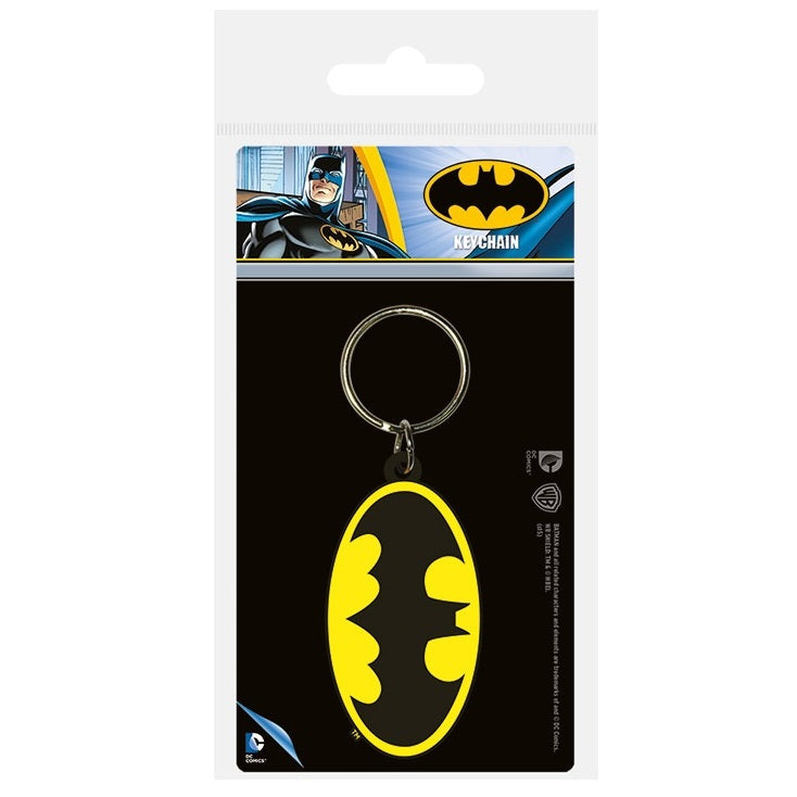 Pyramid Schlüsselanhänger (Batman Logo) – Gummi-Schlüsselanhänger DC Comics