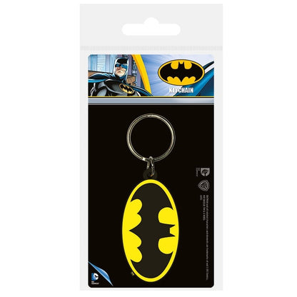 Pyramid Schlüsselanhänger (Batman Logo) – Gummi-Schlüsselanhänger DC Comics