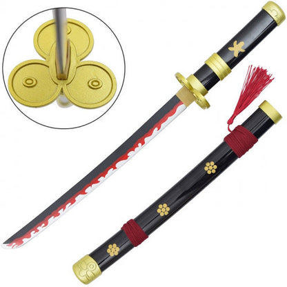 One Piece Katana Mini Bamboo Enma Roronoa Zoro Spada Da Collezione 42Cm Rossa