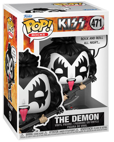 Funko Pop ! Rocks Kiss  - (471) The Demon Rock & Roll All Nite Figure 9cm