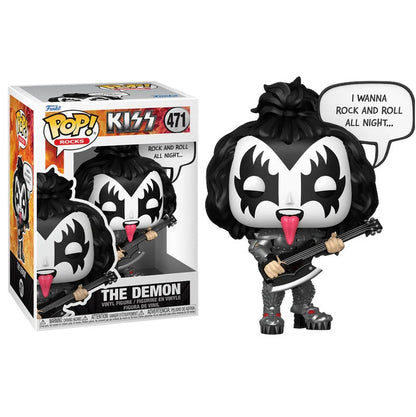 Funko Pop ! Rocks Kiss  - (471) The Demon Rock & Roll All Nite Figure 9cm