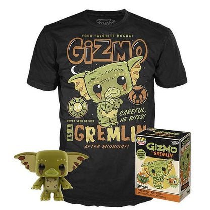 Funko Tee + Pop ! Movies Gremlins Gizmo + T-Shirt L Action Figure Nuovo