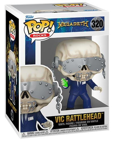 Funko Pop! Rocks - Megadeth Vic Rattlehead (320) Vinyl-Figur 9cm Rock Totenkopf