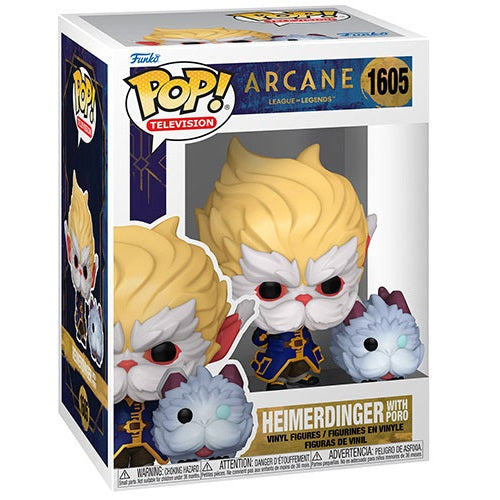 Funko Pop ! Television Arcane League Of Legends - (1605) Heimerdinger W/ Poro 9cm