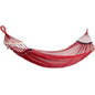 CLASSIC SINGLE HAMMOCK NET FABRIC WOOD SUPPORT 185x135 GARDEN CAMPING