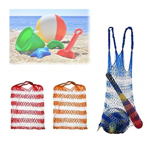 STRANDNETZTASCHE FÜR SPIELZEUG, BALLTASCHE, STRANDSPIELE, MEHRZWECK 60x100cm