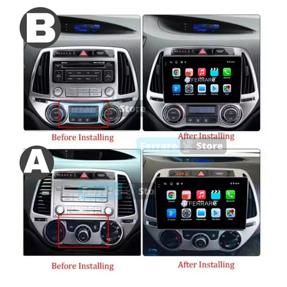 Autoradio per Hyundai i20 9", (2008-2014) Android, Bluetooth, CarPlay,Android Auto,2GB,4GB/6GB/8GB Ram