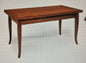 Extendable country-style dining table, gloss walnut finish