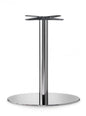 Polished chrome table base for round and oval tables