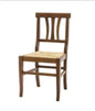 Chair with straw seat, Walnut stain